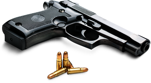 pistol and ammunition