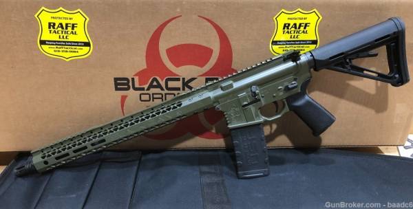 BLACK RAIN ORDNANCE Sniper Green AR15 Rifle Billet Lower