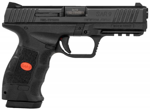 Sar USA SAR9BL SAR9 9mm Luger 4.40" 17+1 Black Black Black Interchangeable Backstrap Grip